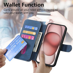CASENEO MW-03 For iPhone 14 Case with Detachable Wallet Leather+TPU Phone Cove - TechGearPal