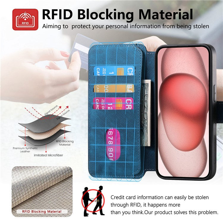 CASENEO MW-03 For iPhone 14 Case with Detachable Wallet Leather+TPU Phone Cove - TechGearPal