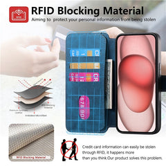 CASENEO MW-03 For iPhone 14 Case with Detachable Wallet Leather+TPU Phone Cove - TechGearPal