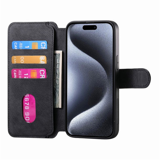 CASENEO MW-03 For iPhone 15 Pro Max Case with Detachable Wallet Leather+TPU Phone Cover - TechGearPal