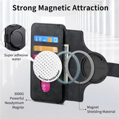 CASENEO MW-03 For iPhone 15 Pro Max Case with Detachable Wallet Leather+TPU Phone Cover - TechGearPal