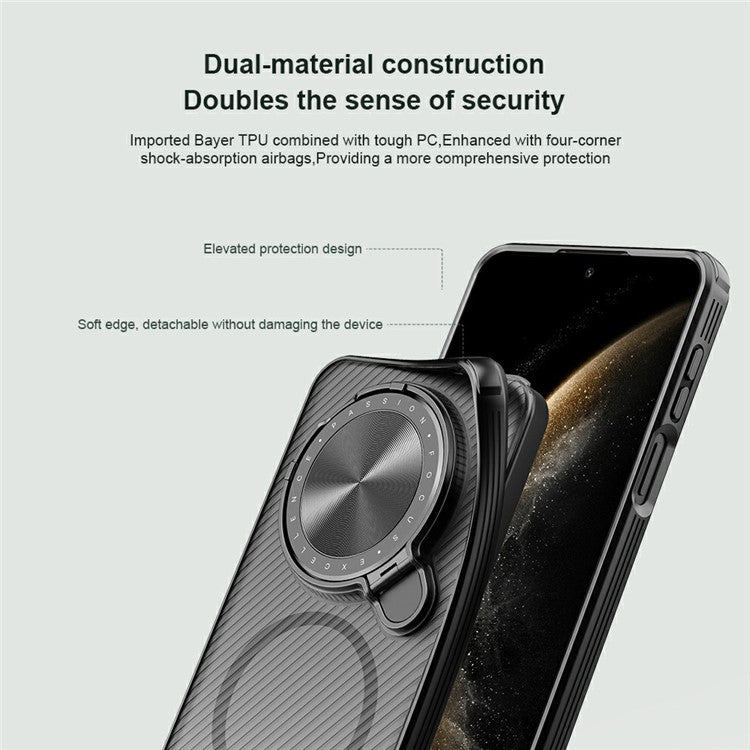NILLKIN Camshield Prop Magnetic Translucent Series for Huawei Mate 70 Case Compatible with MagSafe TPU+PC Phone Cover with Camera Lid - TechGearPal