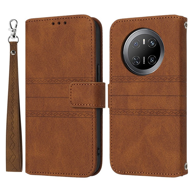For Huawei Mate 70 Case Wallet Skin-Touch Leather Imprinted Phone Cove - TechGearPal