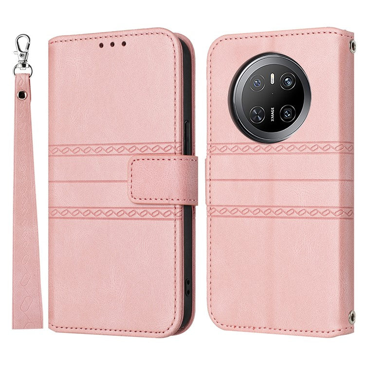 For Huawei Mate 70 Case Wallet Skin-Touch Leather Imprinted Phone Cove - TechGearPal