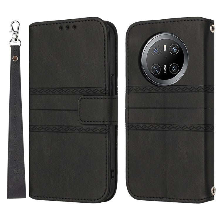 For Huawei Mate 70 Case Wallet Skin-Touch Leather Imprinted Phone Cove - TechGearPal