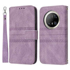 For Huawei Mate 70 Pro / Mate 70 Pro+ Case Wallet Skin-Touch Leather Imprinted Phone Cove - TechGearPal