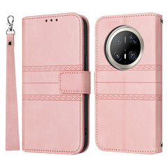 For Huawei Mate 70 Pro / Mate 70 Pro+ Case Wallet Skin-Touch Leather Imprinted Phone Cove - TechGearPal