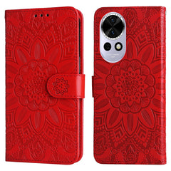 Für Huawei nova 13 5G / nova 12 5G Hülle Sonnenblumen Aufdruck Leder Brieftasche Handyhülle 