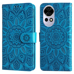 Für Huawei nova 13 5G / nova 12 5G Hülle Sonnenblumen Aufdruck Leder Brieftasche Handyhülle 