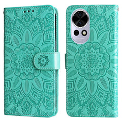 Für Huawei nova 13 5G / nova 12 5G Hülle Sonnenblumen Aufdruck Leder Brieftasche Handyhülle 