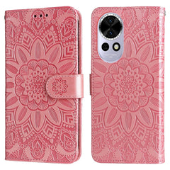 Für Huawei nova 13 5G / nova 12 5G Hülle Sonnenblumen Aufdruck Leder Brieftasche Handyhülle 