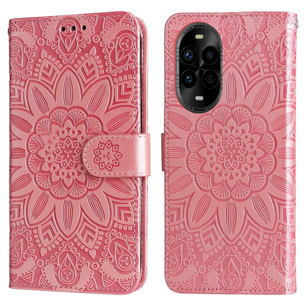 For Huawei nova 14 Pro 5G / nova 13 Pro 5G Case Sunflower Imprint Leather Wallet Phone Cover