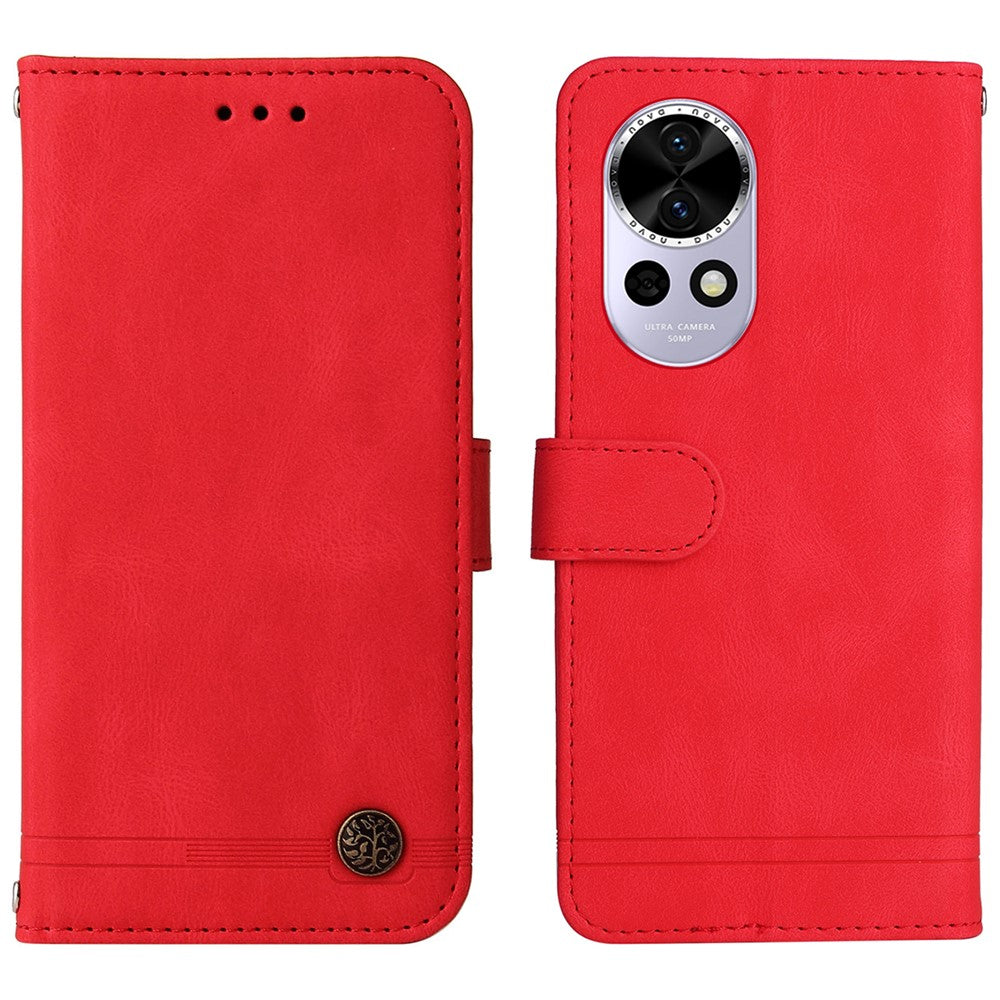 For Huawei nova 13 5G / nova 12 5G Leather Wallet Cases Skin Touch Phone Cover Stand with Strap - TechGearPal