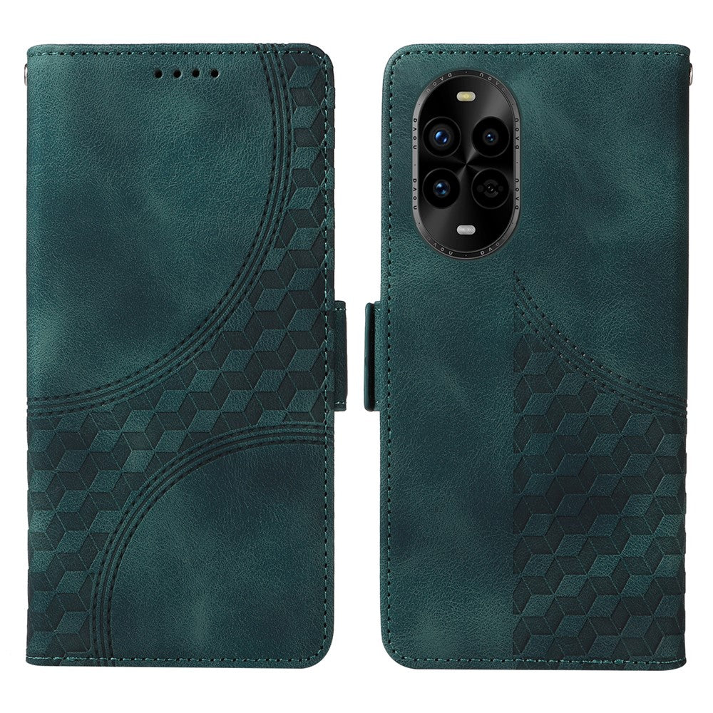 Coque en cuir PU pour Huawei Nova 14 Pro 5G / Nova 13 Pro 5G, motif losange étoilé 