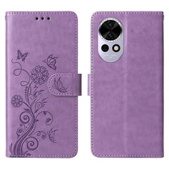 Étui portefeuille en cuir avec support pour Huawei Nova 13 5G / Nova 12 5G, motif papillon et floral 