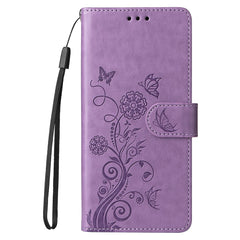 Étui portefeuille en cuir avec support pour Huawei Nova 13 5G / Nova 12 5G, motif papillon et floral 