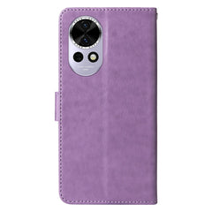 Étui portefeuille en cuir avec support pour Huawei Nova 13 5G / Nova 12 5G, motif papillon et floral 