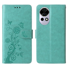 Étui portefeuille en cuir avec support pour Huawei Nova 13 5G / Nova 12 5G, motif papillon et floral 
