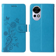 Étui portefeuille en cuir avec support pour Huawei Nova 13 5G / Nova 12 5G, motif papillon et floral 