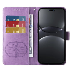 For Huawei nova 14 Pro 5G / nova 13 Pro 5G Leather Case Butterfly Floral Imprint Wallet Stand Cover
