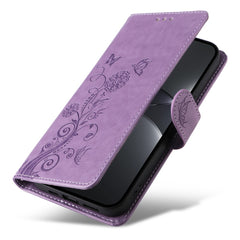 For Huawei nova 14 Pro 5G / nova 13 Pro 5G Leather Case Butterfly Floral Imprint Wallet Stand Cover