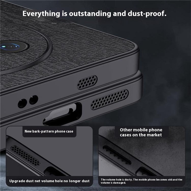 For Huawei Mate 70 Pro+ / Mate 70 Pro Case Wood Texture PU Leather Coated PC TPU Phone Cove - TechGearPal