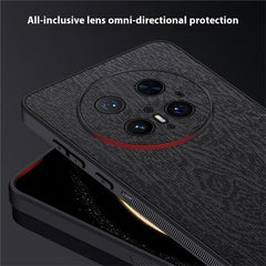 For Huawei Mate 70 Pro+ / Mate 70 Pro Case Wood Texture PU Leather Coated PC TPU Phone Cove - TechGearPal