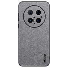 For Huawei Mate 70 Pro+ / Mate 70 Pro Case Wood Texture PU Leather Coated PC TPU Phone Cove - TechGearPal