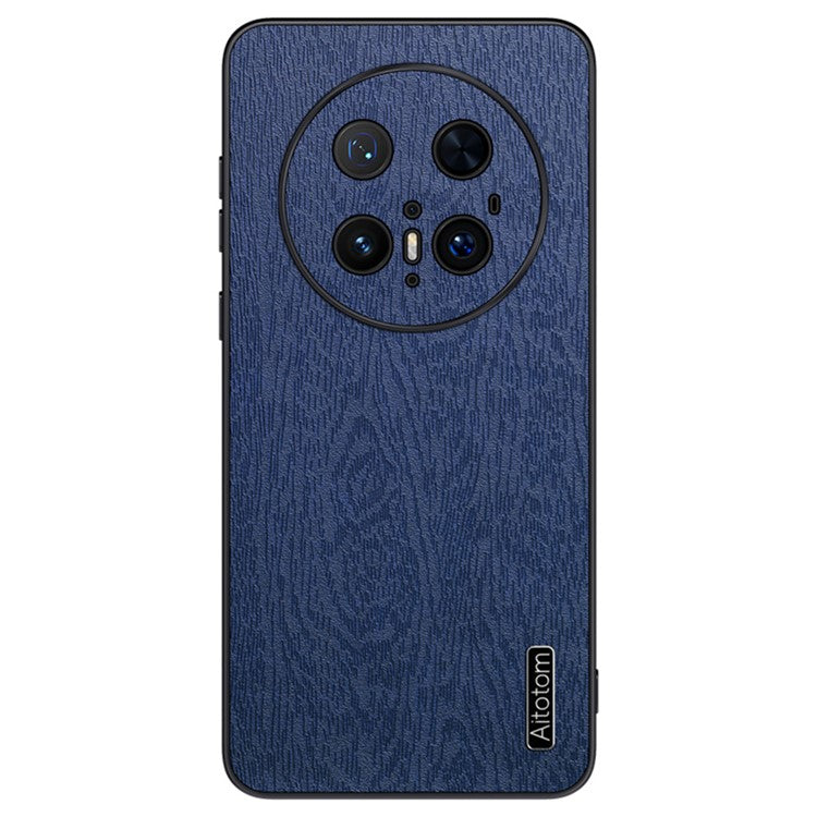 For Huawei Mate 70 Pro+ / Mate 70 Pro Case Wood Texture PU Leather Coated PC TPU Phone Cove - TechGearPal