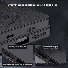For Huawei Mate 70 Case Wood Texture PU Leather Coated PC TPU Phone Cove - TechGearPal