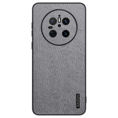 For Huawei Mate 70 Case Wood Texture PU Leather Coated PC TPU Phone Cove - TechGearPal