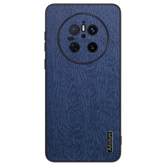 For Huawei Mate 70 Case Wood Texture PU Leather Coated PC TPU Phone Cove - TechGearPal