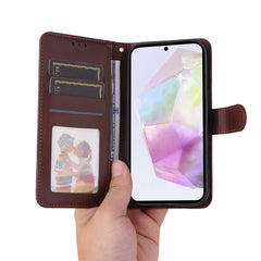 For Samsung Galaxy A56 5G / Galaxy A36 5G PU Leather Wallet Case ENKAY HAT PRINCE Phone Stand Cover with Tempered Glass