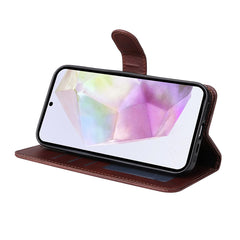 For Samsung Galaxy A56 5G / Galaxy A36 5G PU Leather Wallet Case ENKAY HAT PRINCE Phone Stand Cover with Tempered Glass
