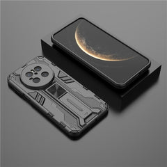 For Huawei Mate 70 Case PC + TPU Shockproof Phone Cover with Kickstand - Blac - TechGearPal