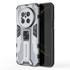 For Huawei Mate 70 Case PC + TPU Shockproof Phone Cover with Kickstand - Blac - TechGearPal