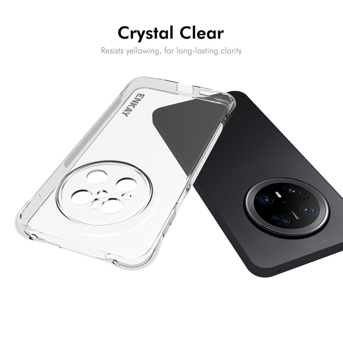 For Huawei Mate 70 Clear Phone Case ENKAY HAT PRINCE Shockproof Anti-Slip TPU Cove - TechGearPal