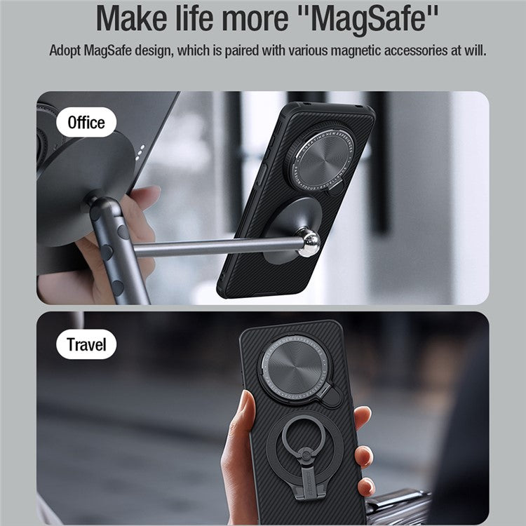 NILLKIN Camshield Prop Magnetic Series for Huawei Mate 70 Pro+  /  Mate 70 Pro Case Compatible with MagSafe PC+TPU Phone Cover with Camera Cover - TechGearPal