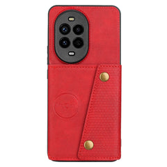 Coque pour Huawei Nova 13 Pro 5G avec emplacements pour cartes et béquille en cuir et TPU 