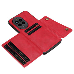 Coque pour Huawei Nova 13 Pro 5G avec emplacements pour cartes et béquille en cuir et TPU 