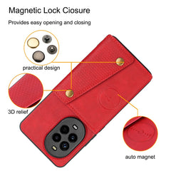 Coque pour Huawei Nova 13 Pro 5G avec emplacements pour cartes et béquille en cuir et TPU 