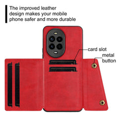 Coque pour Huawei Nova 13 Pro 5G avec emplacements pour cartes et béquille en cuir et TPU 