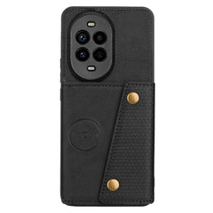 Coque pour Huawei Nova 13 Pro 5G avec emplacements pour cartes et béquille en cuir et TPU 