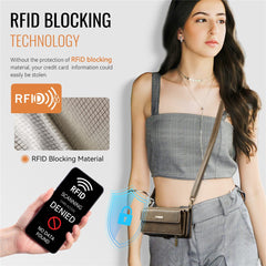For Samsung Galaxy S23+ Case CASEME C39 RFID Blocking Zipper Wallet Stand Leather Cover with Strap