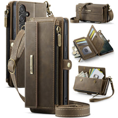 For Samsung Galaxy S23 FE Case CASEME C39 RFID Blocking Zipper Wallet Stand Leather Cover with Strap