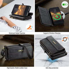 For Samsung Galaxy S22 5G Case CASEME C39 RFID Blocking Zipper Wallet Stand Leather Cover with Strap