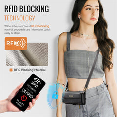 For Samsung Galaxy S22 5G Case CASEME C39 RFID Blocking Zipper Wallet Stand Leather Cover with Strap