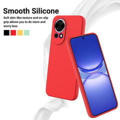 For Huawei nova 13 5G Case Liquid Silicone Phone Back Cover with Hand Strap