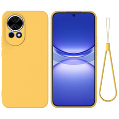 For Huawei nova 13 5G Case Liquid Silicone Phone Back Cover with Hand Strap