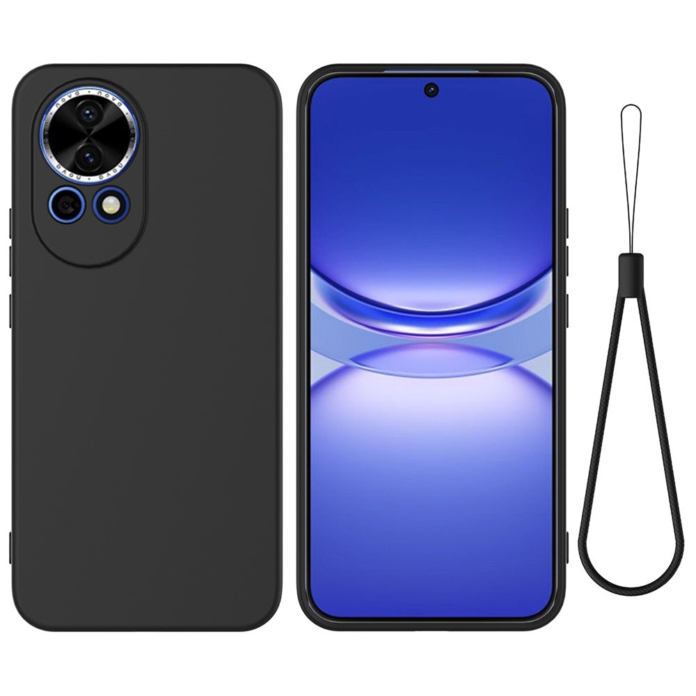 For Huawei nova 13 5G Case Liquid Silicone Phone Back Cover with Hand Strap
